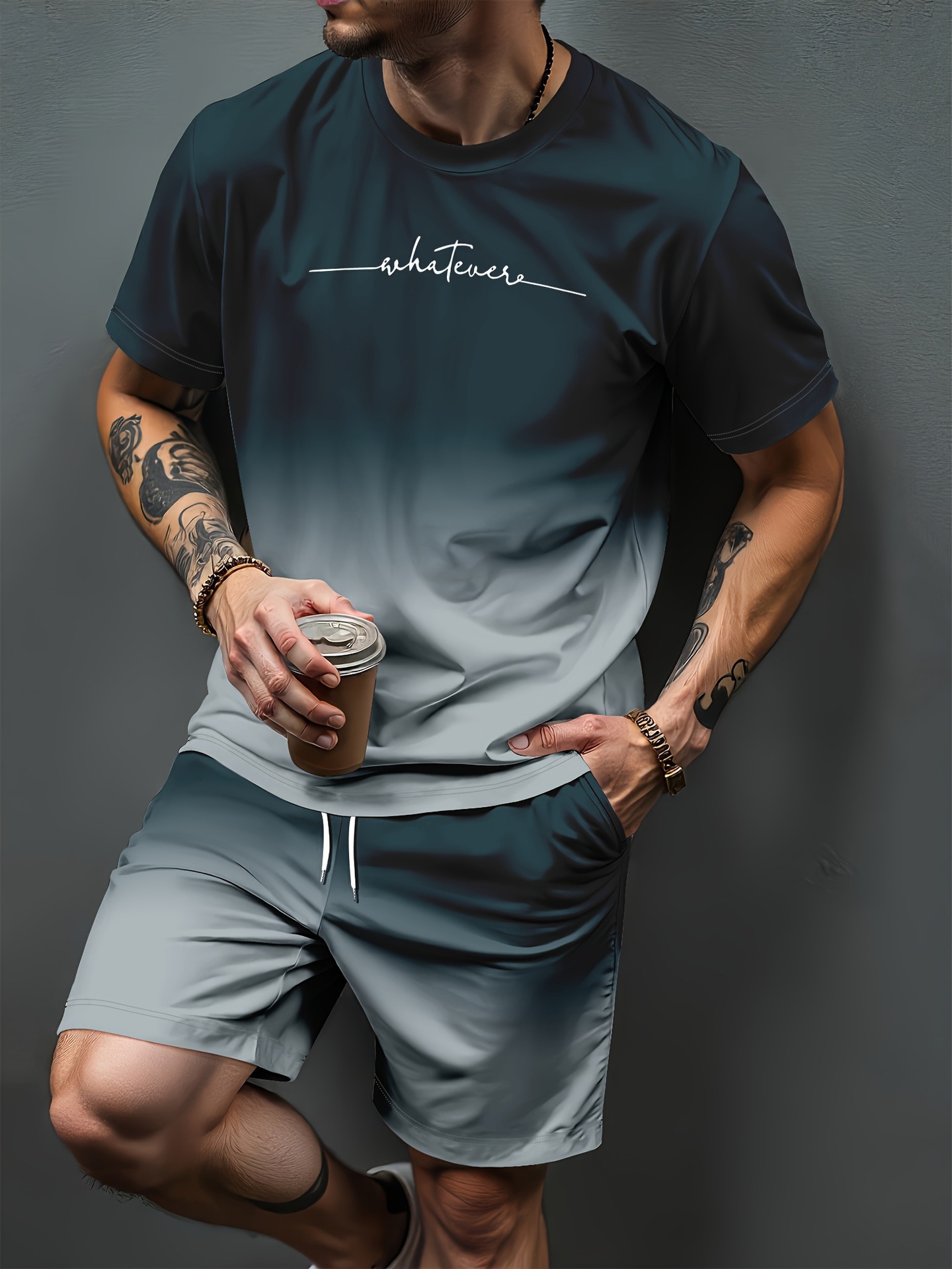 Summer Clothing Clearance - بدلة رياضية بطباعة ثلاثية الأبعاد بنمط