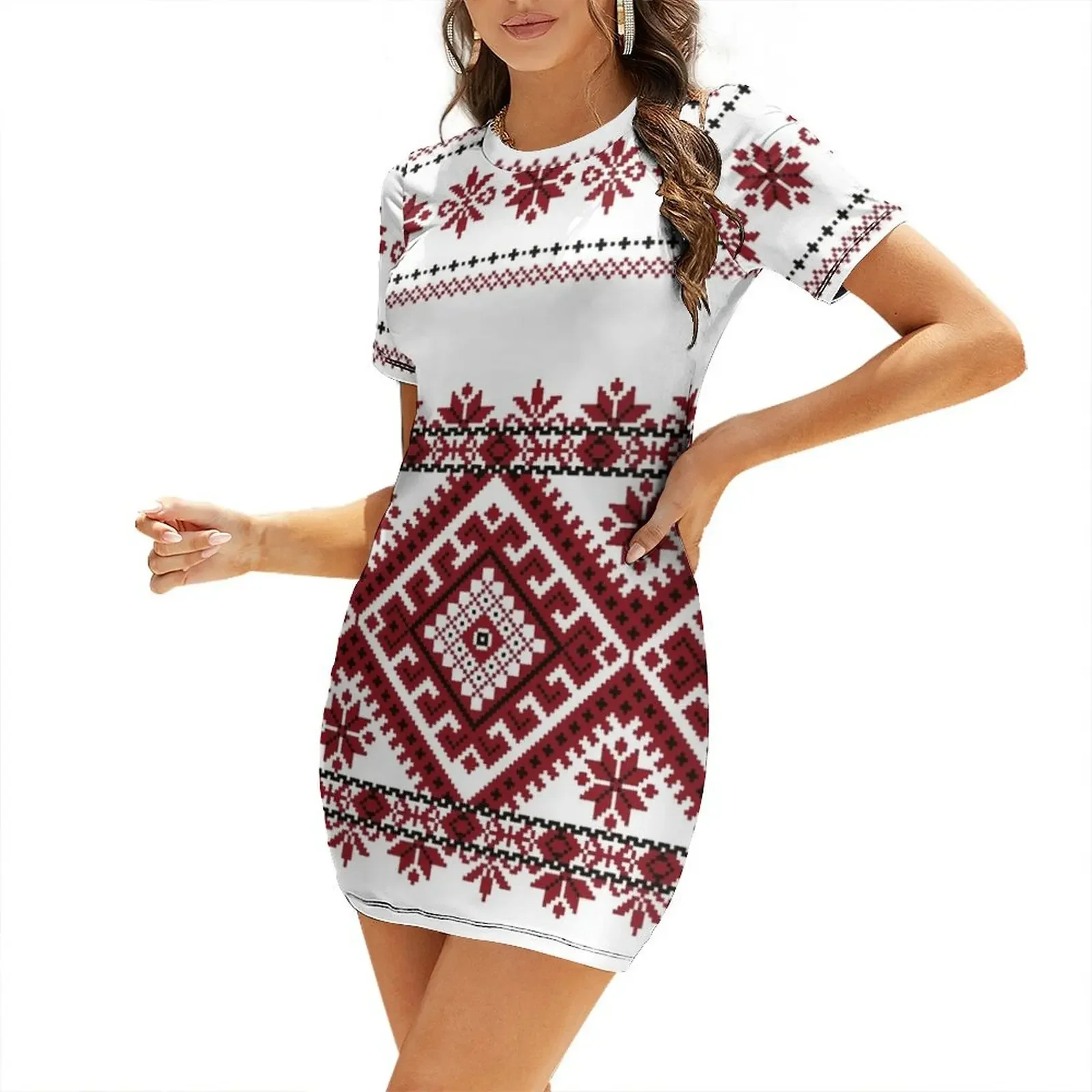 Summer Clothing Trends For Women 2026 - فستان بأكمام قصيرة بتصميم روماني تقليدي،