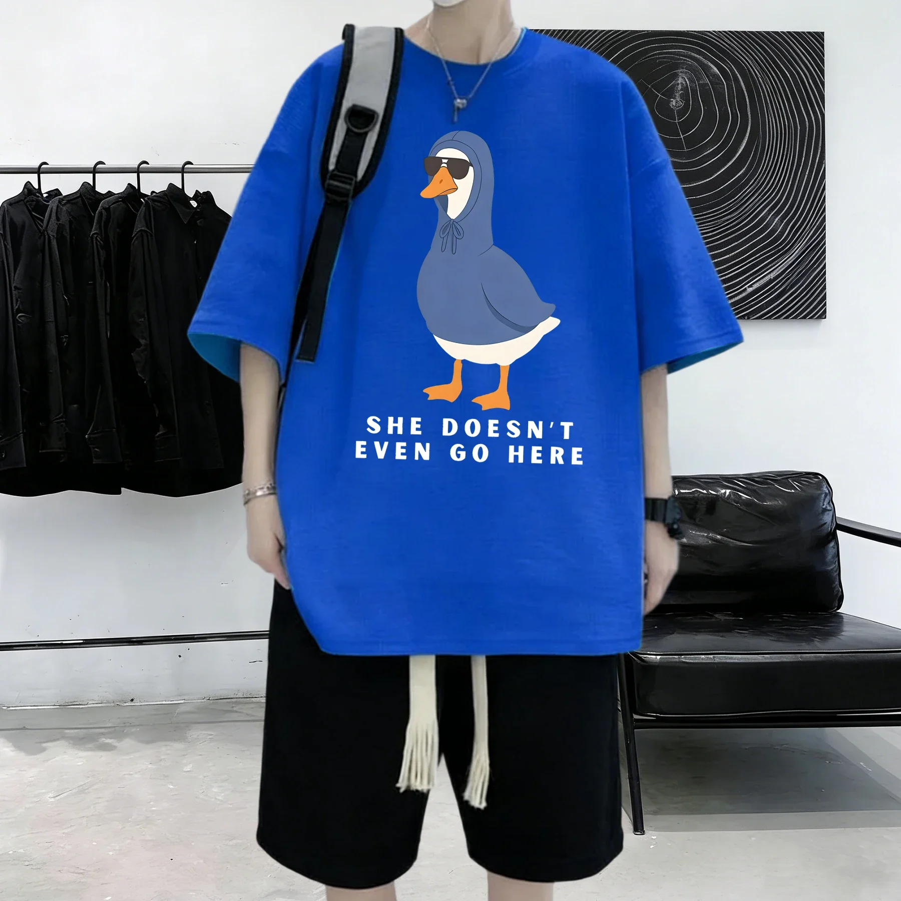 Summer Clothing Not Shein - تي شيرت رجالي صيفي كاجوال قطني