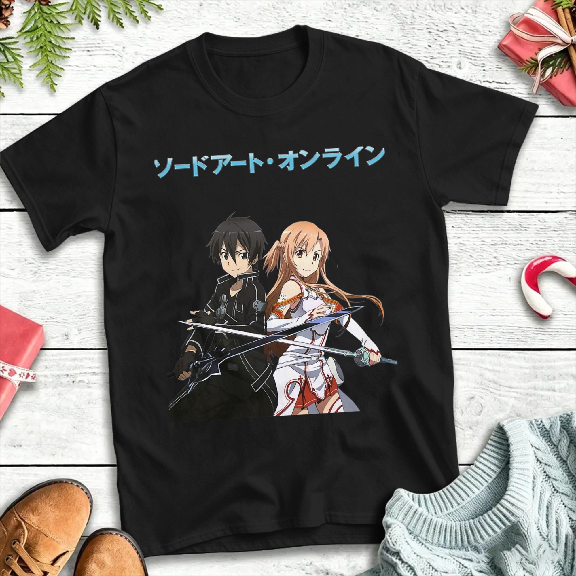 تي شيرت قطني من Anime Sword Ar - مراجعة Summer Clothing Online وسعره