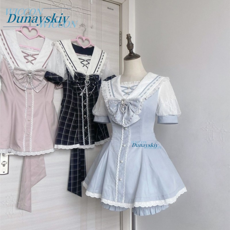 طقم فستان بياقة بحار، بأكمام ق - مراجعة Summer Clothing Clearance وسعره