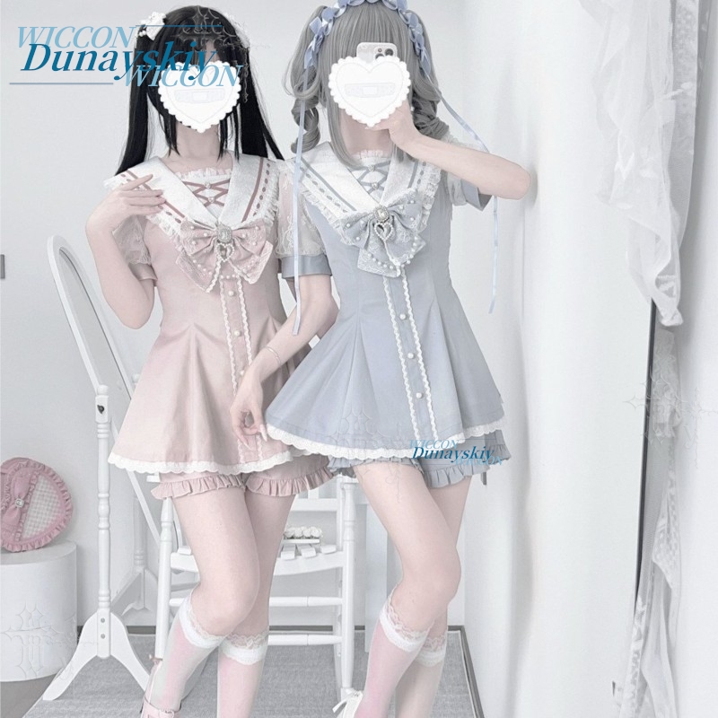 طقم فستان بياقة بحار، بأكمام ق - مراجعة Summer Clothing Clearance وسعره