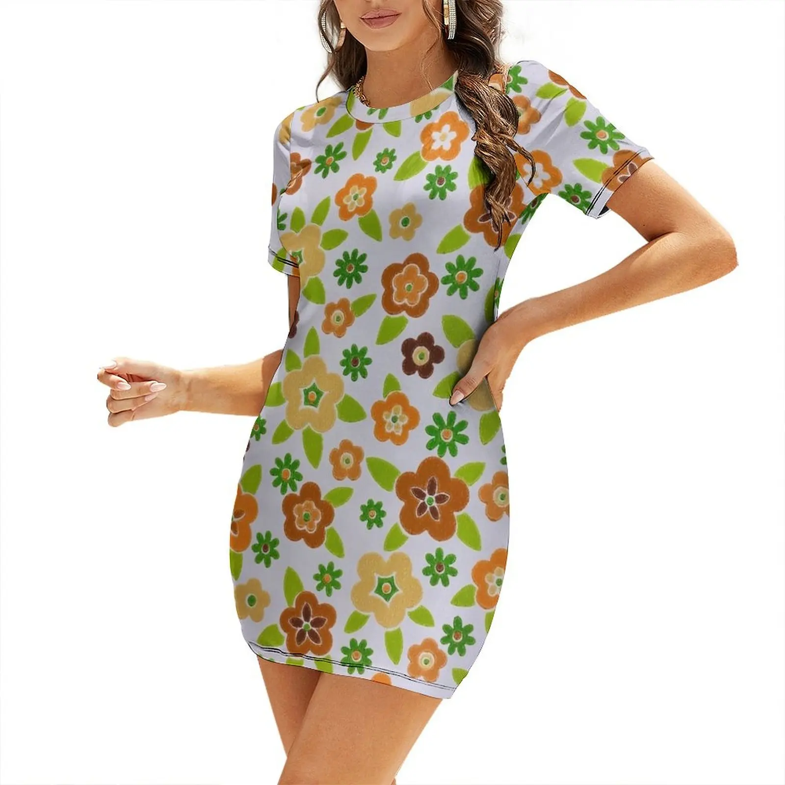 فستان قصير الأكمام بتصميم زهور - مراجعة Summer Clothing Online وسعره