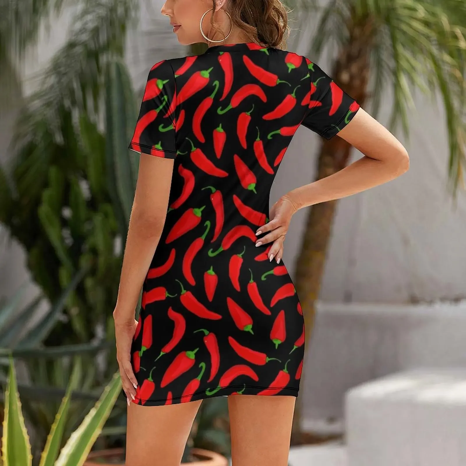 فستان قصير الأكمام بنمط الفلفل - مراجعة Summer Clothing Online وسعره
