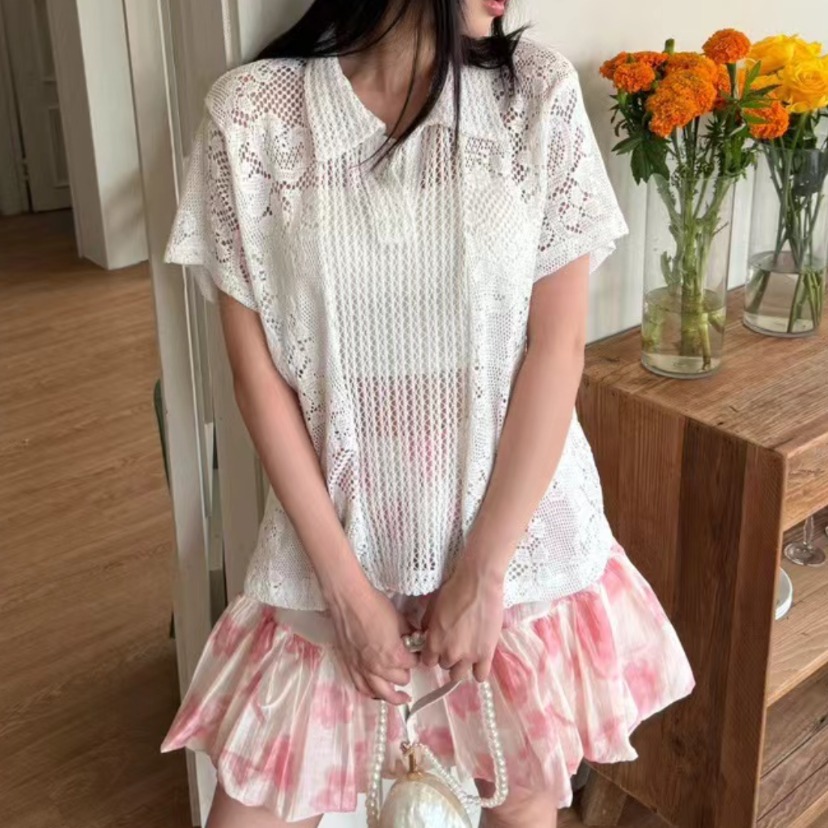 قميص نسائي بياقة دانتيل بتصميم - مراجعة Summer Clothing Online وسعره